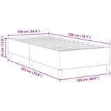  Konstrukcija postelje krema 100 x 200 cm Mikrovlaknena tkanina, (5000022811) | Shoptok.si