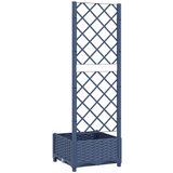  Vrtna žardinjera s rešetkom plavo-siva 40x40x121,5 cm PP | shoptok.hr