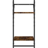 Zidne police s prečkama 2 kom dimljena boja hrasta 30x25x65 cm | shoptok.hr