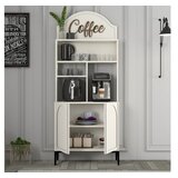 Hanah home komoda lyon 80 - cream, black creamblack coffee bar cabinet | Eponuda.com