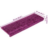  Prostirke za stepenice 30 kom 65x21x4 cm ljubičaste pravokutne rubove | shoptok.hr