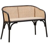 Premier Housewares Črna/v naravni barvi oblazinjena klop Cebu – Cene