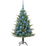 vidaXL Umjetno božićno drvce s rasvjetom i setom kuglica Zelena 120 cm | shoptok.hr