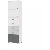 Jela VITRINA ARC F9 (VE BARV)-Bela mat lak/perla siva mat lak/grafit mat lak | Shoptok.si