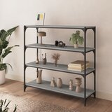 Ormarić za knjige boja hrasta 100x33x100 cm od drva i čelika | shoptok.hr