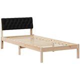  Okvir kreveta Smeđa i crna 90 x 200 cm Masivna borovina | shoptok.hr
