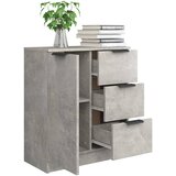  Komoda siva boja betona 60x30x70 cm od konstruiranog drva | shoptok.hr