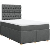  Krevet box spring s madracem tamnosivi 120 x 190 cm tkanina | shoptok.hr