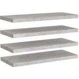 Maison Chic 4 kosi Stenske Police - Viseče police betonsko sive 80x23,5x3,8 cm MDF, (21758822) Cene