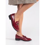 GOODIN Burgundy women's loafers Cijene