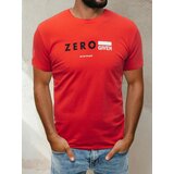 DStreet T-shirt męski z nadrukiem czerwony | Shoptok.si
