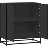 vidaXL Komoda črna 68x35x76 cm inženirski les | Shoptok.si