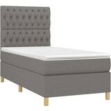  Box spring s madracem LED tamnosivi 90x200 cm tkanina | shoptok.hr