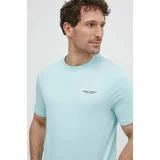Armani Exchange Bombažna kratka majica moški, vijolična barva