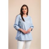 Fenzy Pamučna Bluza Većih Veličina, Svijetloplava | shoptok.hr