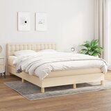 Maison Chic Box spring postelja - Vzmetna postelja z vzmetnico krem 140x200 cm blago SL21132, (21880700) | Shoptok.si