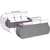  7-dijelni set vrtnih sofa od poliratana s jastucima smeđi | shoptok.hr