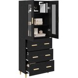  Highboard s ladicama Crni hrast 69,5 x 34 x 180 cm | shoptok.hr