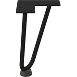  Noge s ukosnicama za stolić za kavu 4 kom. Crne 20 cm Puni čelik | shoptok.hr