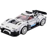 Kockice za slaganje 2 v 1 avto-robod SPEED - 320 elementov, bela | Shoptok.si