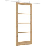  Klizna vrata ORKDAL 93 x 211 cm Masivna borovina i staklo | shoptok.hr