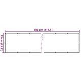  Vrtni zaslon za privatnost bijeli 300 x 75 m PVC | shoptok.hr