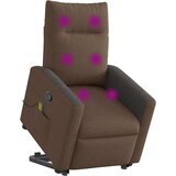 Maison Chic masažni naslanjač - Relax naslanjač s funkcijo vstajanja rjavo blago, (22134732) | Shoptok.si