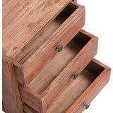 vidaXL Nočna omarica s 3 predali 35x25x35 cm trden predelan les Cene