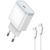Ldnio Kucni punjac Q122 PPS PD/ 27W sa Type C na Type C kablom beli