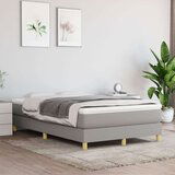  Box spring postelja z vzmetnico svetlo siva 120x200 cm blago, (20726580) | Shoptok.si