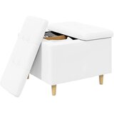  Otoman za pohranu Bijeli 60 x 60 x 45 cm Umjetna koža | shoptok.hr