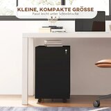  Mobilni ormar za spise s 3 ladice zaključavajući se na kotačićima 37 cm x 43 5 cm x 60 cm crni | shoptok.hr