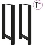  Noge za barski stol Crne 2 kom 60 x (100-101) cm Čelične | shoptok.hr