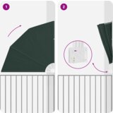 vidaXL Zaslon za zasebnost na balkonu Temno zelena 140 x 140 cm blago | Shoptok.si