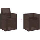  Vrtne stolice za blagovanje 2 pcs Smeđa PP | shoptok.hr