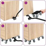 vidaXL Kotačići za namještaj 4 kom s podizačem 17,5x16x7,5 cm Čelik 1600 kg | shoptok.hr