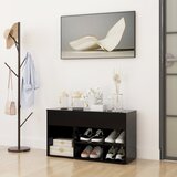 vidaXL Klupa za cipele crna 80 x 30 x 45 cm od iverice Cijene