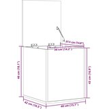 vidaXL Kutija za pohranu bijela 40 x 42 x 46 cm od konstruiranog drva | shoptok.hr