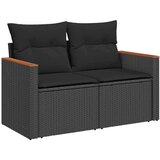  6-dijelni set vrtnih sofa s jastucima crni od poliratana bagrem | shoptok.hr