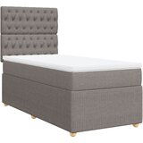 Maison Chic Box spring postelja - Vzmetna postelja z vzmetnico taupe 100x200 cm blago SL11276, (21882459) | Shoptok.si