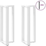  Noge za barsko mizo v obliki črke T, 2 kosa, bele barve, 40x35x(110-111) cm, jeklo | Shoptok.si