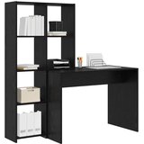  Stol s policom Crni hrast 138,5 x 55 x 143 cm Konstruirano drvo | Eponuda.ba