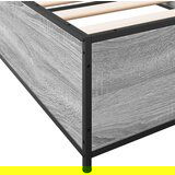 vidaXL Okvir kreveta boja hrasta 90 x 190 cm konstruirano drvo i metal | shoptok.hr