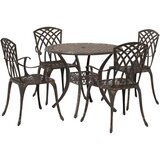  Set za blagovanje na otvorenom od 5 dijelova brončani od lijevanog aluminija | shoptok.hr