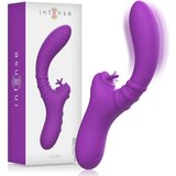 Intense Harry Vibrator Flexible with Purple Tongue Purple Cene