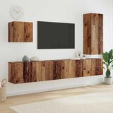 TV zidna jedinica Zidne 5 pcs Staro drvo Konstruirano drvo | shoptok.hr