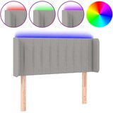 Maison Chic led posteljno vzglavje - vzglavna omarica - nočna omarica svetlo sivo 83x16x78/88 cm blago, (21712522) Cene