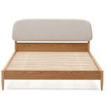 Kave Home Bež/u prirodnoj boji bračni krevet od čvrste jeseni s podnicom 180x200 cm Octavia – | shoptok.hr