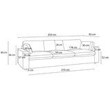 Bobochic Paris Rožnata sedežna garnitura 250 cm Belair – | Shoptok.si