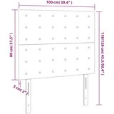 LED uzglavlje krem 100x5x118/128 cm od tkanine | shoptok.hr